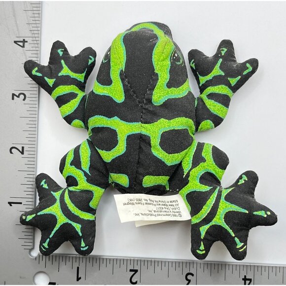 Dart Frog Refrigerator Magnet Vintage Plush Stuffed Animal Wendys Toy Green - Picture 2 of 6